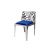 Reflection Chair Laser Cut Silver - Royal Blue Velvet