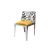 Reflection Chair Laser Cut Silver - Yellow Velvet