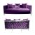 Reflection Giraffe Sofa SIlver - Eggplant Velvet