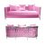 Reflection Giraffe Sofa SIlver - Light Pink Velvet