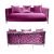 Reflection Giraffe Sofa SIlver - Magenta Velvet