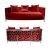 Reflection Giraffe Sofa SIlver - Red Velvet