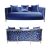 Reflection Giraffe Sofa SIlver - Royal Blue Velvet