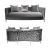 Reflection Giraffe Sofa SIlver - Silver Velvet