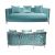 Reflection Giraffe Sofa SIlver - Tiffany Blue Velvet