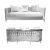 Reflection Giraffe Sofa SIlver - White Velvet