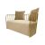 Reflection Accent Loveseat Bars Gold - Champagne Velvet