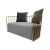 Reflection Accent Loveseat Bars Gold - Silver Velvet