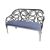 Reflection Loveseat Butterfly Silver - Dusty Blue Velvet