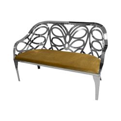 Reflection Loveseat Butterfly Silver - Gold Velvet