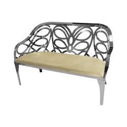 Reflection Loveseat Butterfly Silver - Ivory Velvet