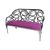 Reflection Loveseat Butterfly Silver - Magenta Velvet
