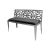 Reflection Loveseat Laser Cut Silver - Black Velvet