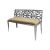 Reflection Loveseat Laser Cut Silver - Champagne Velvet