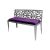 Reflection Loveseat Laser Cut Silver - Eggplant Velvet