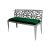 Reflection Loveseat Laser Cut Silver - Emerald Green Velvet