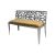 Reflection Loveseat Laser Cut Silver - Gold Velvet