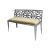 Reflection Loveseat Laser Cut Silver - Ivory Velvet