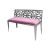 Reflection Loveseat Laser Cut Silver - Light Pink Velvet
