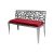 Reflection Loveseat Laser Cut Silver - Red Velvet