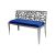Reflection Loveseat Laser Cut Silver - Royal Blue Velvet