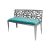 Reflection Loveseat Laser Cut Silver - Tiffany blue Velvet