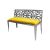 Reflection Loveseat Laser Cut Silver - Yellow Velvet