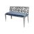 Reflection Loveseat Laser Cut Silver - Dusty Blue Velvet