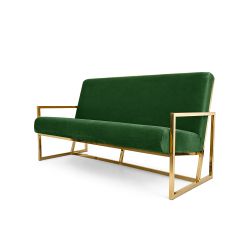 Reflection Sofa Rain Gold Frame - Emerald Green