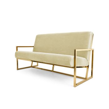 Reflection Sofa Rain Gold Frame - Ivory