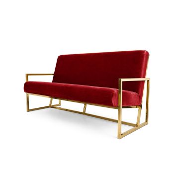Reflection Sofa Rain Gold Frame - Red
