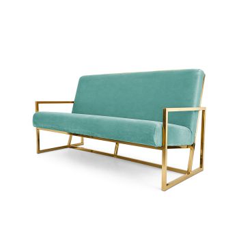 Reflection Sofa Rain Gold Frame - Tiffany Blue