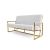 Reflection Sofa Rain Gold Frame - White