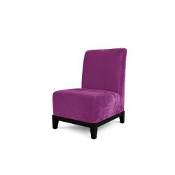 Velvet Chair Armless Magenta