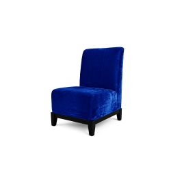 Velvet Chair Armless Royal Blue