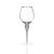 Water Goblet Rhinestone Silver Rim (Rack of 16)