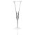 Champagne Flute Rhinestone Silver Rim (Rack of 25)