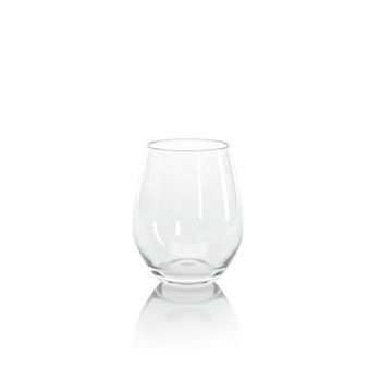 Clear Plastic Stemless Wine Glass (Rack 25) (10 oz)