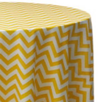 Chevron Yellow - 108" Round