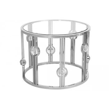 Reflection Coffee Table Glam Silver Round