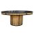 Bamboo Dining Table Black 72” Round Wood Black Top