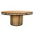 Bamboo Dining Table Black 72” Round Wood Natural Top