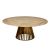 Bohemian Dining Table 72" Round Wood (Gold Base)