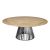 Bohemian Dining Table 72" Round Wood (Silver Base)