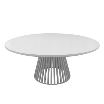 Bohemian Dining Table 72" Round White