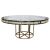 Crystal Tear Dining Table Gold 72” Round Glass Top