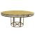 Crystal Tear Dining Table Gold 72” Round Mirror Top