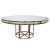 Crystal Tear Dining Table Gold 72” Round White Acrylic Top