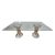 Lilou Reflection Dining Table Gold Top Glass Rectangular 4'x8'