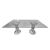 Lilou Reflection Dining Table Silver Top Glass Rectangular 4'x8'